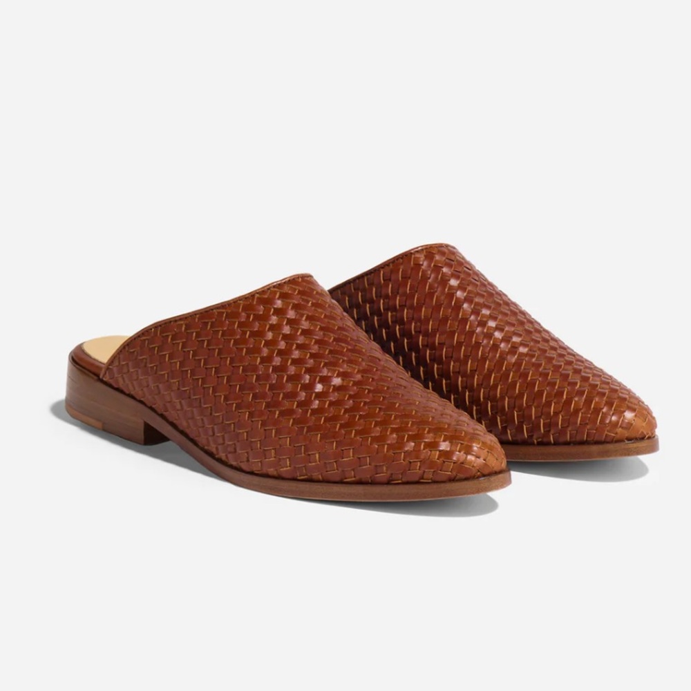 Nisolo Ama Woven Mule - Size 6 Brandy